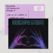 Gepersonaliseerde "Radiography Afstuderen" Xray Fi Aankondigingskaart (Voorkant / Achterkant)