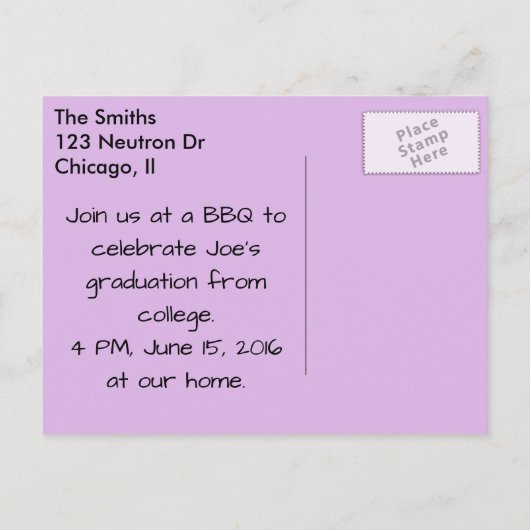 Gepersonaliseerde "Radiography Afstuderen" Xray Fi Aankondigingskaart (Achterkant)