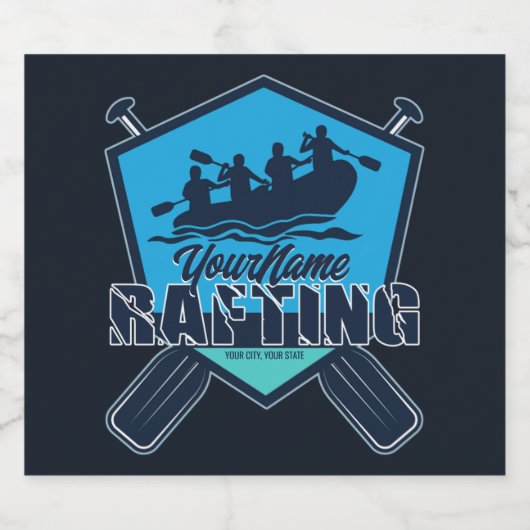 Gepersonaliseerde Rafting Whitewater Rivier Avontu Bier Etiket (Enkel label)