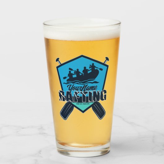 Gepersonaliseerde Rafting Wildwater Rivier Avontuu Glas (Voorkant gevuld)