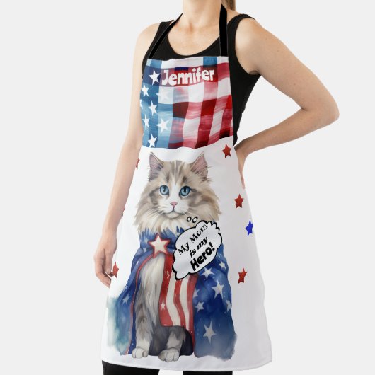 Gepersonaliseerde Ragdoll Cat Mom All-Over Print S Schort (Insitu)