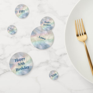 Gepersonaliseerde Rainbow 50ste verjaardag Confetti