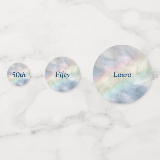 Gepersonaliseerde Rainbow 50ste verjaardag Confetti (Voorkanten)