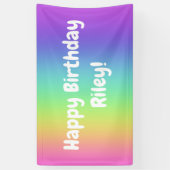 Gepersonaliseerde Rainbow Birthday Banner (Verticaal)