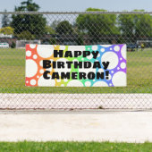 Gepersonaliseerde Rainbow Birthday Banner (Insitu)