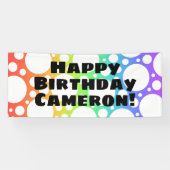 Gepersonaliseerde Rainbow Birthday Banner (Horizontaal)
