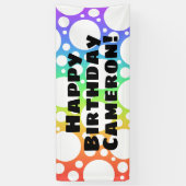 Gepersonaliseerde Rainbow Birthday Banner (Verticaal)