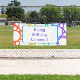 Gepersonaliseerde Rainbow Birthday Banner
