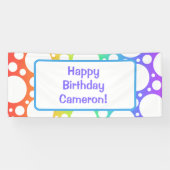 Gepersonaliseerde Rainbow Birthday Banner (Horizontaal)