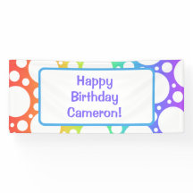 Gepersonaliseerde Rainbow Birthday Banner