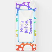 Gepersonaliseerde Rainbow Birthday Banner (Verticaal)