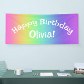 Gepersonaliseerde Rainbow Birthday Banner (Beurs)