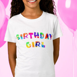 Gepersonaliseerde Rainbow Birthday Meisje T-shirt