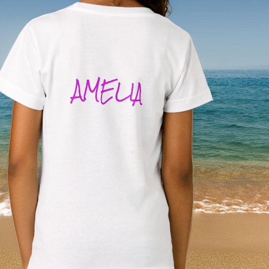 Gepersonaliseerde Rainbow Birthday Meisje T-shirt