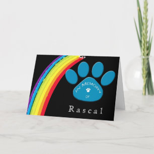 Gepersonaliseerde Rainbow Bridge Pet Sympathie Con Kaart