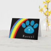 Gepersonaliseerde Rainbow Bridge Pet Sympathy Cond Kaart (Gele Bloem)