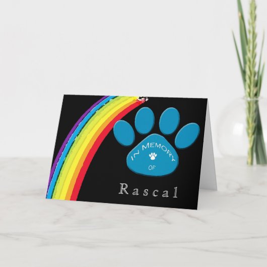 Gepersonaliseerde Rainbow Bridge Pet Sympathy Cond Kaart (Voorkant)