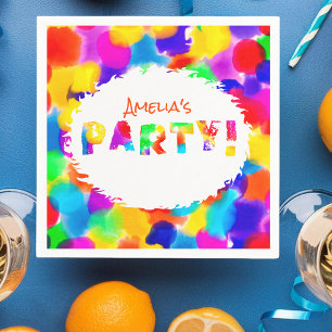 Gepersonaliseerde Rainbow Color Party Servet