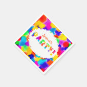 Gepersonaliseerde Rainbow Color Party Servet (Hoek)