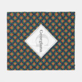 Gepersonaliseerde Rainbow Floral Fountain Art Deco Fleece Deken (Voorkant (Horizontaal))