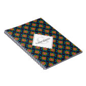 Gepersonaliseerde Rainbow Floral Fountain Art Deco Notitieboek (Rechterzijde)