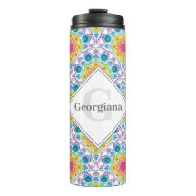 Gepersonaliseerde Rainbow Floral Fountain Art Deco
