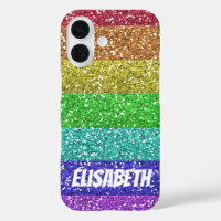 Gepersonaliseerde Rainbow Glitter Stripes