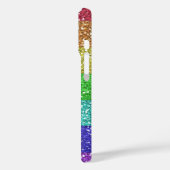 Gepersonaliseerde Rainbow Glitter Stripes Case-Mate iPhone Case (Achterkant / Links)