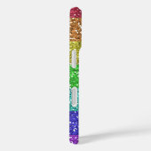 Gepersonaliseerde Rainbow Glitter Stripes Case-Mate iPhone Case (Achterkant / Rechts)