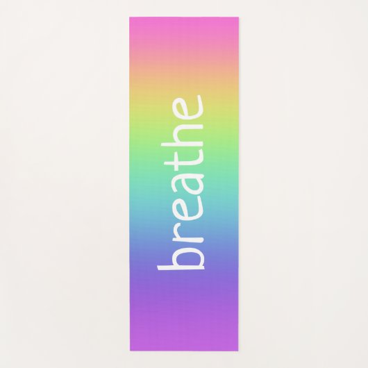 Gepersonaliseerde Rainbow Gradient Yoga Mat (Voorkant)