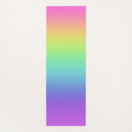 Gepersonaliseerde Rainbow Gradient Yoga Mat (Achterkant)