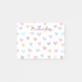Gepersonaliseerde Rainbow harten all-over print Post-it® Notes (Voorkant)