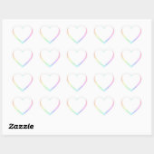 Gepersonaliseerde Rainbow Heart Foto Hart Sticker (Vel)