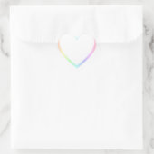 Gepersonaliseerde Rainbow Heart Foto Hart Sticker (Tas)