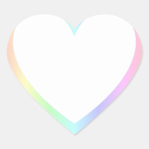 Gepersonaliseerde Rainbow Heart Foto Hart Sticker