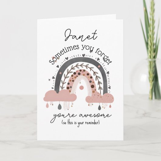 Gepersonaliseerde Rainbow Herinnering: Je bent Gew Kaart (Voorkant)
