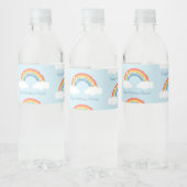 Gepersonaliseerde Rainbow Kids Verjaardagsfeestfle Waterfles Etiket (Flessen)