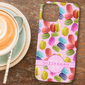 Gepersonaliseerde Rainbow Macaron Cookies Pattern Case-Mate iPhone Case
