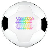 Gepersonaliseerde Rainbow Names Voetbal (Gedraaid)