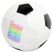 Gepersonaliseerde Rainbow Names Voetbal (Drie kwart)