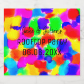 Gepersonaliseerde Rainbow Party Bier Etiket (Enkel label)