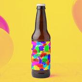 Gepersonaliseerde Rainbow Party Bier Etiket