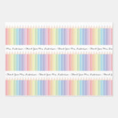 Gepersonaliseerde Rainbow Pencils Leraar Gift Inpakpapier Vel (Voorkant)