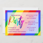 Gepersonaliseerde Rainbow Pride Foto Afstuderen Kaart (Achterkant)