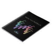 Gepersonaliseerde Rainbow Saxophones Music-laptop Notitieboek (Linkerzijde)