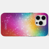 Gepersonaliseerde Rainbow Sparkle Case-Mate iPhone Case (Achterkant (horizontaal))