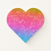 Gepersonaliseerde Rainbow Starry Heart Sketchbook- Notitieboek (Achterkant)