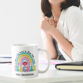 Gepersonaliseerde Rainbow Teacher Coffee Mok