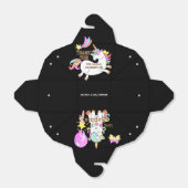 Gepersonaliseerde Rainbow Unicorn Bedankt Party Bedankdoosjes (Uitgevouwen)