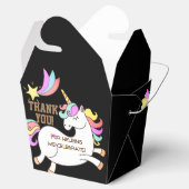 Gepersonaliseerde Rainbow Unicorn Bedankt Party Bedankdoosjes (Geopend)